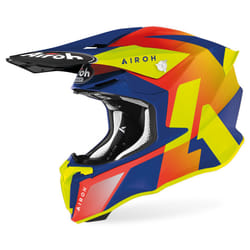 Airoh Twist 2.0 Lift Casco Motocross, rosso-blu-giallo, dimensione XS per uomo