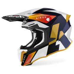 Airoh Twist 2.0 Lift Casco Motocross, nero-bianco-arancione, dimensione S per uomo