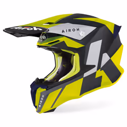 Airoh Twist 2.0 Lift Casco Motocross, nero-giallo, dimensione XL per uomo