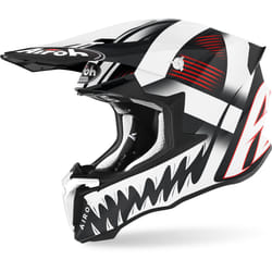 Airoh Twist 2.0 Mask Casco Motocross, nero-bianco, dimensione S per uomo