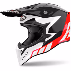 Airoh Wraaap Reloaded Casco da motocross, nero-bianco-rosso, dimensione XL per uomo