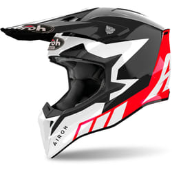 Airoh Wraaap Reloaded Casco da motocross, nero-bianco-rosso, dimensione XL per uomo