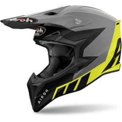 Airoh Wraaap Reloaded Casco da motocross, nero-grigio-giallo, dimensione L per uomo