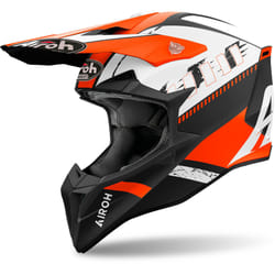 Airoh Wraaap Feel Casco da motocross, nero-bianco-arancione, dimensione XL per uomo