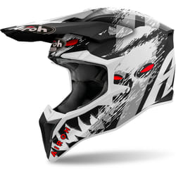 Airoh Wraaap Demon Casco da motocross, nero-bianco-rosso, dimensione L per uomo