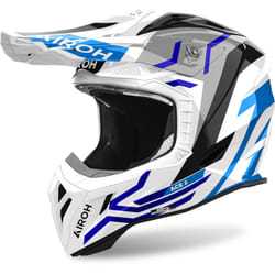Airoh Aviator Ace 2 Ground Casco da motocross, bianco-blu, dimensione XS per uomo