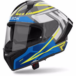 Airoh Matryx Rider Casco, nero-blu-giallo, dimensione S per uomo