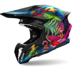Airoh Twist 3 Amazonia Casco da motocross, nero-multicolore, dimensione M per uomo