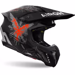 Airoh Twist 3 Arcade Casco da motocross, nero-grigio, dimensione M per uomo