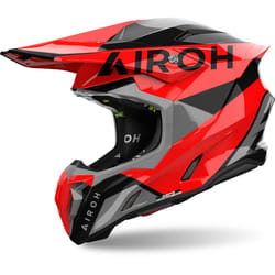 Airoh Twist 3 King Casco da motocross, nero-grigio-rosso, dimensione XL per uomo