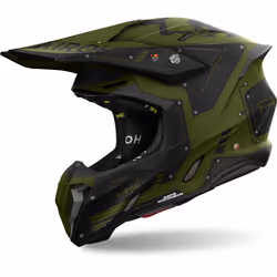 Airoh Twist 3 Military Casco da motocross, verde, dimensione M per uomo