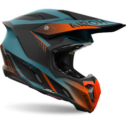 Airoh Twist 3 Shard Casco da motocross, blu-arancione, dimensione M per uomo