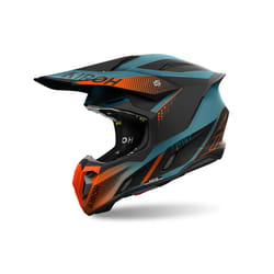 Airoh Twist 3 Shard Casco da motocross, blu-arancione, dimensione L per uomo