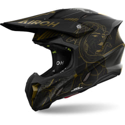 Airoh Twist 3 Titan Casco da motocross, nero, dimensione S per uomo