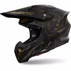 Airoh Twist 3 Titan Casco da motocross, nero, dimensione S per uomo