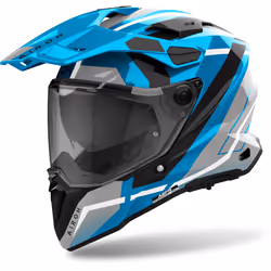 Airoh Commander 2 Mavick Casco da motocross, nero-grigio-blu, dimensione XL per uomo