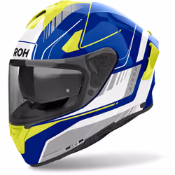 Airoh Spark 2 Chrono Casco, blu-giallo, dimensione L per uomo