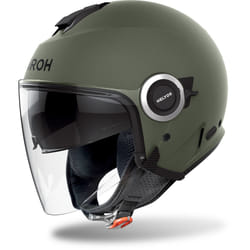 Airoh Helios Color 06 Casco Jet, verde, dimensione XL per uomo