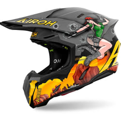 Airoh Twist 3 Adventure Casco da motocross, multicolore, dimensione L per uomo