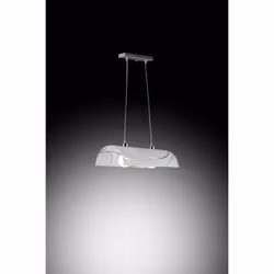 Realizzata in metallo e vetro; Dimensioni 60x29x105 centimetri; 2xE27 Max: 42W. Sospensione Tegola Onda 2xE27 Realizzata in m ...