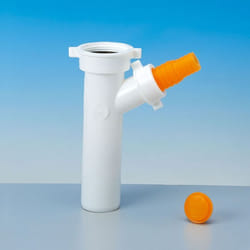 Idro Bric - Art./9 Raccordo bianco f 1'1/2 ø40 attacco lavatrice - lavastoviglie 145 mm 8.2407.05