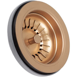 Piletta basket con troppo pieno tondo per lavelli cucina bronzo perlato