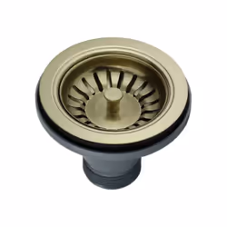 Cestello di scarico senza troppo pieno. Diametro: 114.3mm Altezza: 90mm Colore: oro bianco satinato Connessione: 1 1/2" (40x4 ...