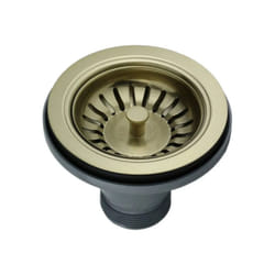 Scarico a cestello senza troppopieno, diametro 114,3mm oro bianco satinato