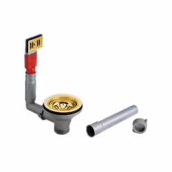Scarico a cestello con troppopieno, rettangolare. Finitura in bronzo satinato. Diametro: 90mm Connessione: 1 1/2" (40x49)