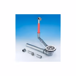 Piletta basket bassa salvaspazio per lavelli inox, sintetici e ceramica, foro di scarico diametro 90, troppo pieno tondo. Pro ...