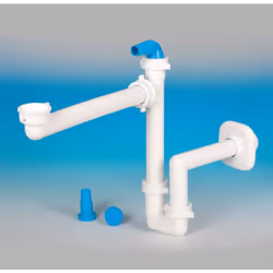 Sifone Spazio Bagno per lavabi raccordo 1/1¼ uscita Ø32/40 con raccordo e portagommma Ø20-Ø25
