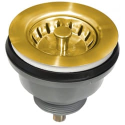 Scarico a cestello D.86mm per foro da 60mm, PVD oro satinato