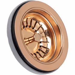 Piletta basket mini gattinara per lavelli in ceramica con foro Ø60. Finitura bronzo lucido