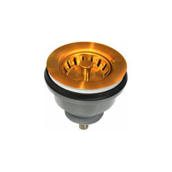 Scarico a cestello per lavello grigio d.86 per foro 60mm, gold 24 luminoso