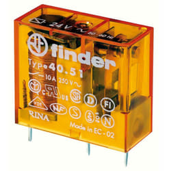 Finder - Relè di potenza, 12 Vdc, spdt, 10 a, foro passante (tht), serie 40.51