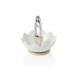 BRANDANI 54605 Bianco, Legno Bamboo, Porcellana