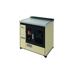 Eva Calor - Enrica Stufa a Pellet con Forno e Piano Cottura Nero Goffrato