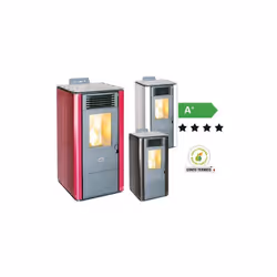 STUFE STUFA A PELLET QUEEN 10 POTENZAÂ Kw/h 8,02 - CM.50x47xH90 RISCALDAMENTO Struttura in acciaio.Potenza 8,02 Kw/h, volume  ...