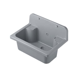 Pilozzo maxi 55x37 con flangia a muro e griglia - Colore: grigio pietra