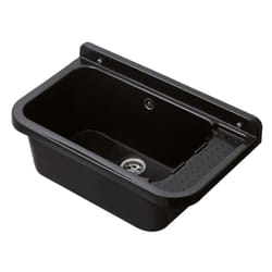 Pilozzo per Esterno Lavello a Muro 60x34 cm Lavabo Nero da Lavanderia