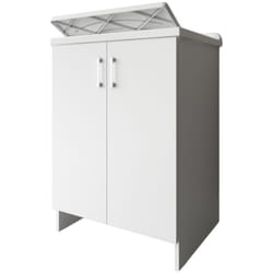 Lavatoio nobilitato vasca resina asse lavaggio 45x50x85 cm doppia anta 7002ak tinta bianco - confezione 1
