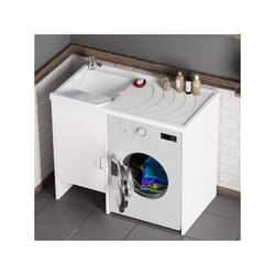 Kit mobile coprilavatrice in resina con lavabo