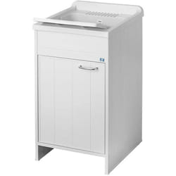 Mobile lavatoio 50x50 cm vasca in resina con asse e kit di scarico