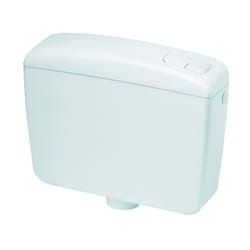 Cassetta wc a Zaino, 2 Tasti, abs, Capacita' 9 litri, Bianco - Negrari