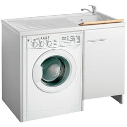 Lavatoio 109x60 cm bianco versione destra - Serie Magica