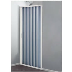 Porta doccia a soffietto in pvc con guide estensibili ed aperture reversibili misure 116-140 cm - confezione 1