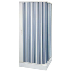 Box doccia a soffietto a due lati in pvc guide estensibili aperture reversibili misure 68-80 x 68-80 cm - confezione 1