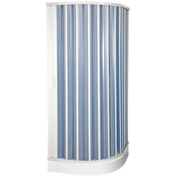 Box doccia a soffietto semicircolare in pvc guide estensibili ed aperture reversibili misure 78-90 x 78-90 cm - confezione 1 - Negrari