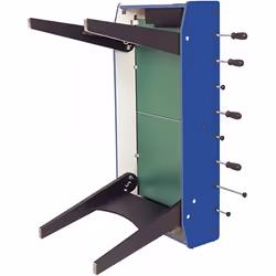 F-20 blu con aste uscenti, gambe pieghevoli