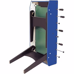 F-20 blu con aste uscenti, gambe pieghevoli